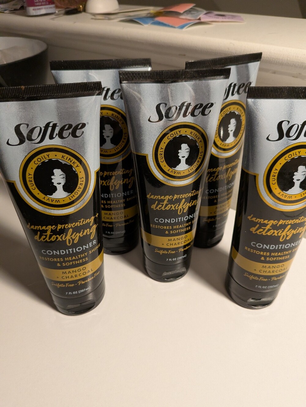 Beauty Bundle Number One Softee Mango Charcoal Conditioner Lot of 5 Hair Care